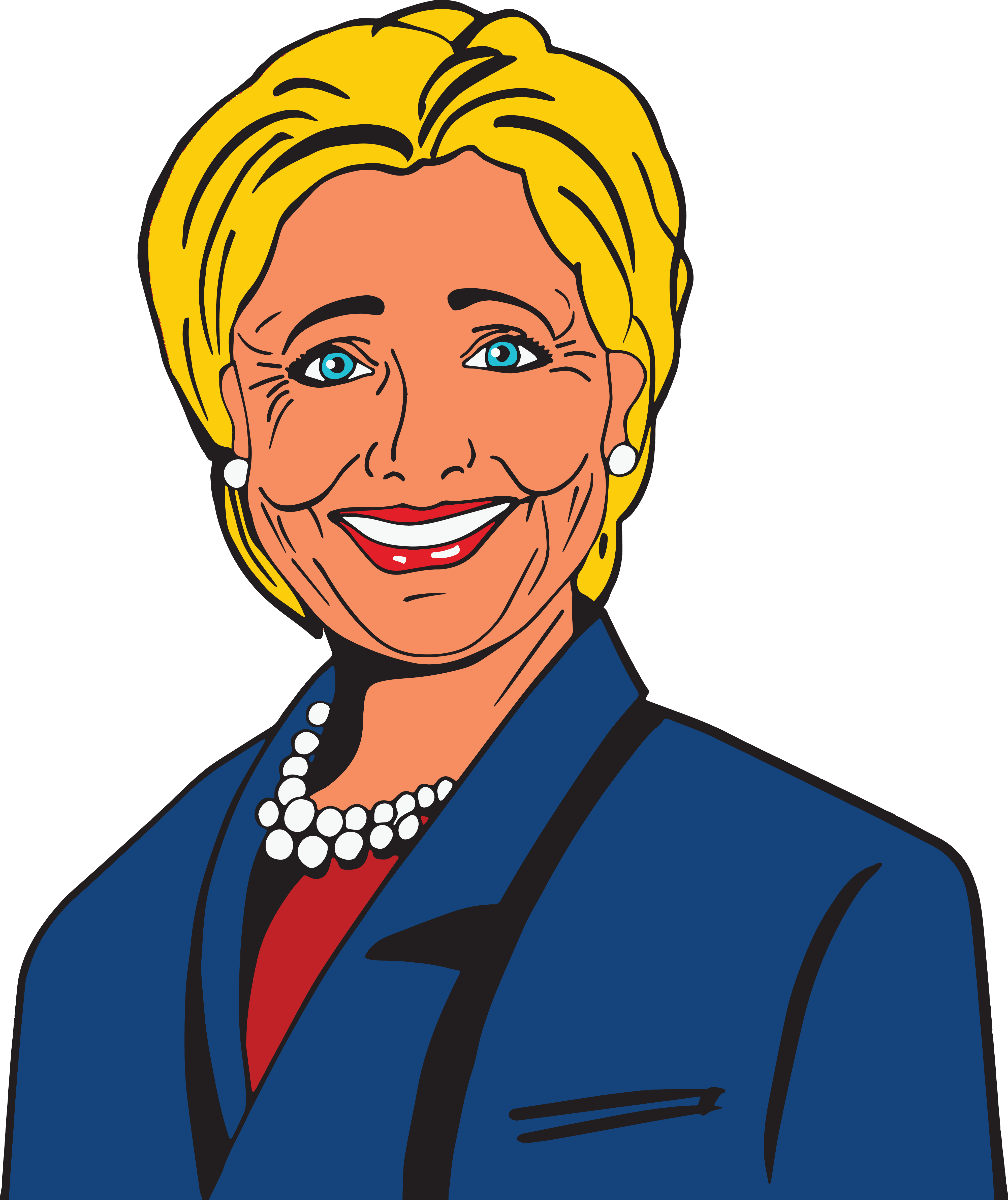 4000x4758 Free Clipart Of Hillary Clinton