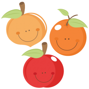 300x300 Cute Fruit Peach Apple Orange Scrapbook Cuts Svg Cutting Files