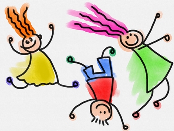 350x263 Lively Kids Watercolour Doodle Clip Art By Prawny Tpt