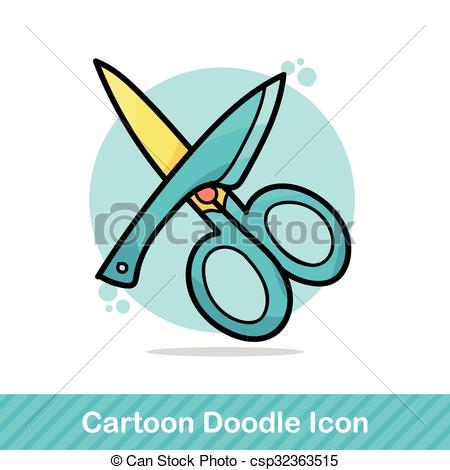 450x470 Scalpel Color Doodle Vector Clip Art