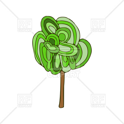 400x400 Tree Doodle Style Royalty Free Vector Clip Art Image