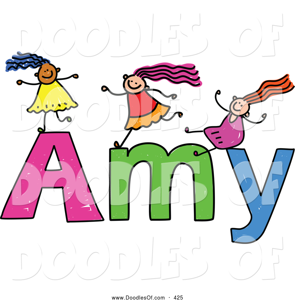 1024x1044 Vector Clipart Of A Childs Sketch Of Happy Girls Playing On