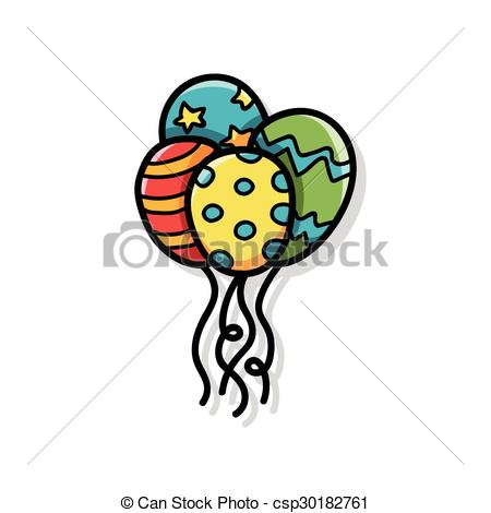 450x470 Balloon Doodle Clip Art Vector