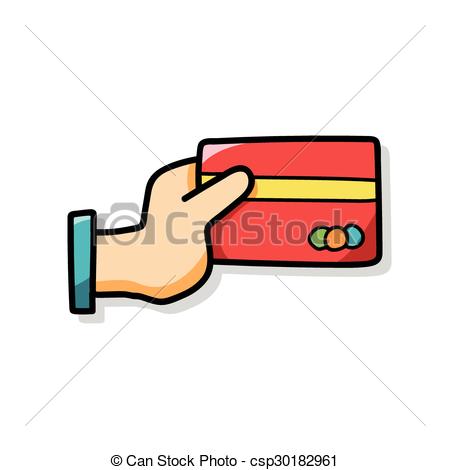 450x470 Credit Card Doodle Clip Art Vector