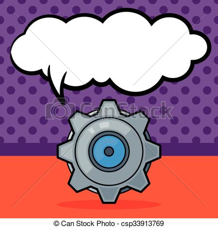 450x470 Gear Doodle Clip Art Vector