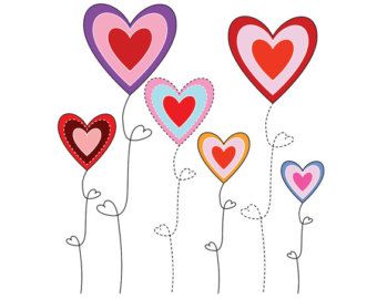 340x270 Heart Doodle Clip Art, Purple And Pink Heart Doodles, Love