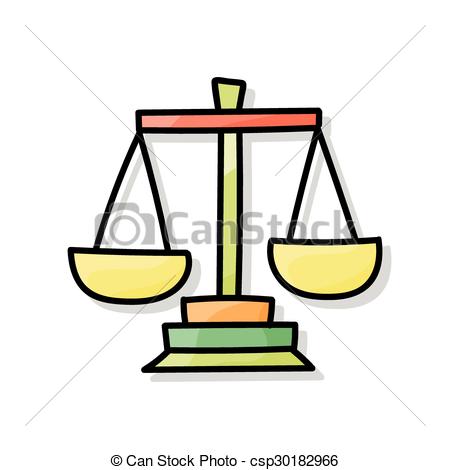 450x470 Balance Doodle Clip Art Vector