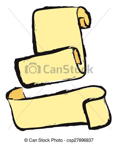 388x470 Old Rolled Up Paper Scroll Doodle Vectors