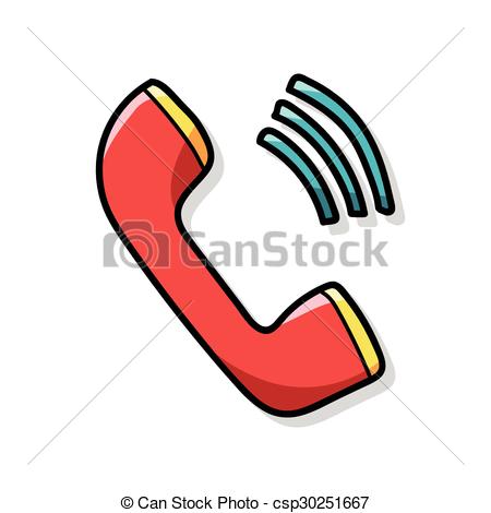450x470 Telephone Doodle Clip Art Vector