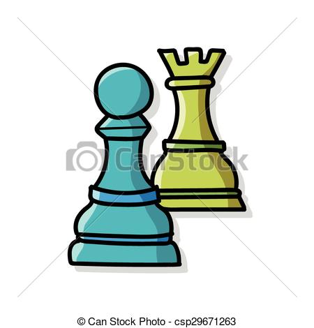 450x470 Chess Doodle Clip Art Vector