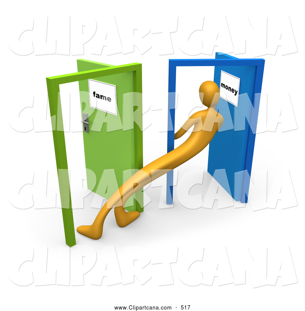 1024x1044 Clip Art Of A Long Uncertain Orange Person Standing In The Doorway