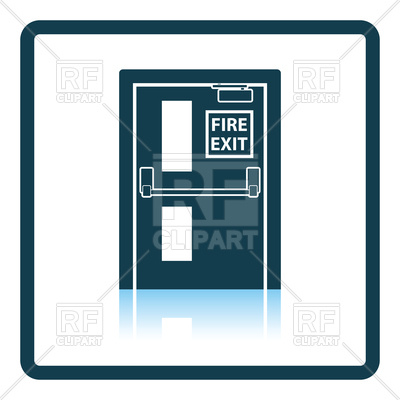 400x400 Fire Exit Door Icon Royalty Free Vector Clip Art Image