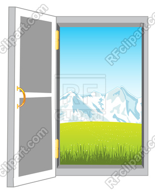 320x400 Openning Door In Nature On White Background Is Insulated Royalty