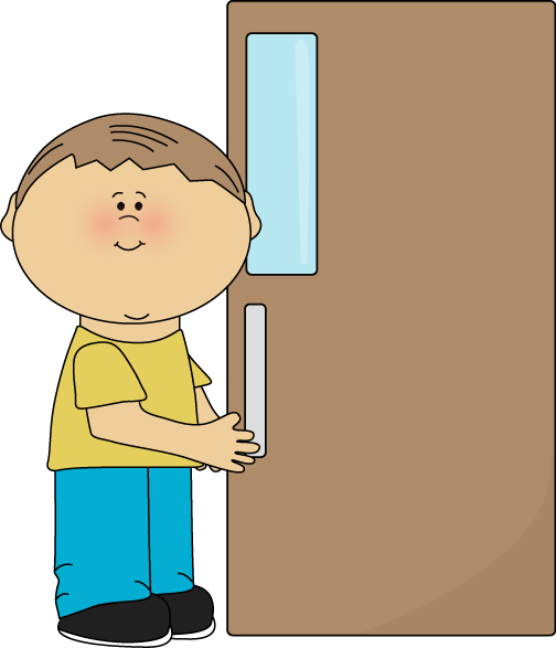 504x587 Shut The Doorclipart Boy Door Holder Clip Art Image