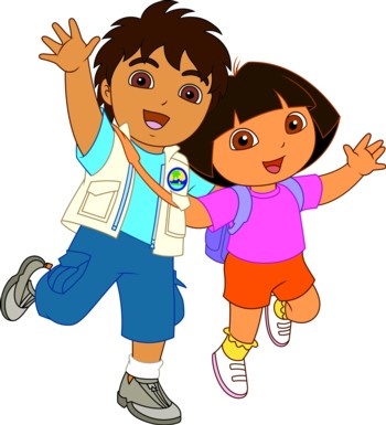 350x385 Dora Diego Clipart