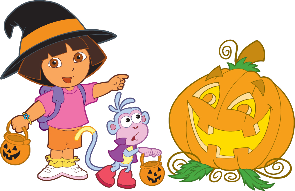1017x658 Dora Halloween Clipart Image