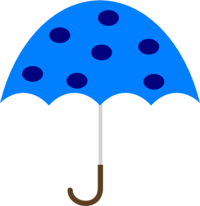 291x300 Polka Dot Umbrella Clip Art