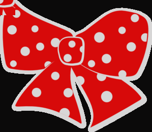 299x261 Red Polka Dot Bow Clipart
