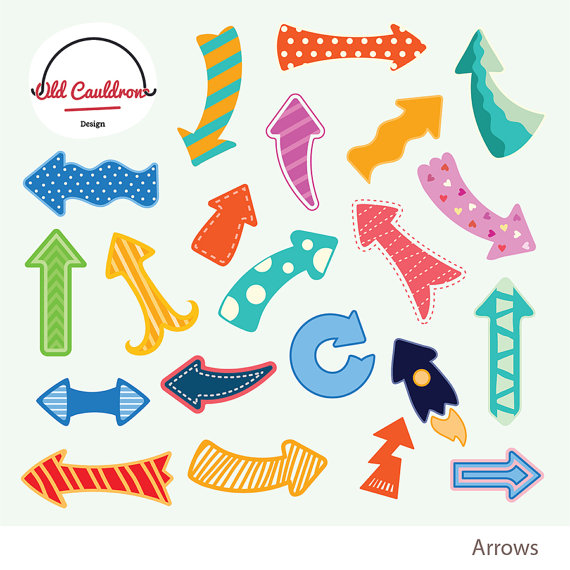 570x570 Arrows Clipart Commercial Use, Pointer Clipart, Polka Dot Arrow