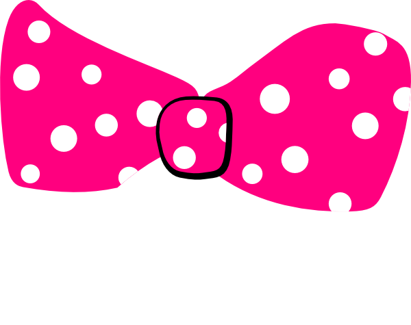 600x475 Bow With Polka Dots Clip Art