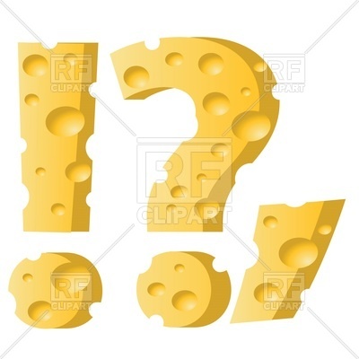 400x400 Font Made Of Cheese, Question Mark, Dot, Comma And Exclamation