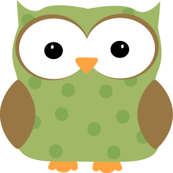 354x355 Green Polka Dot Owl Pic