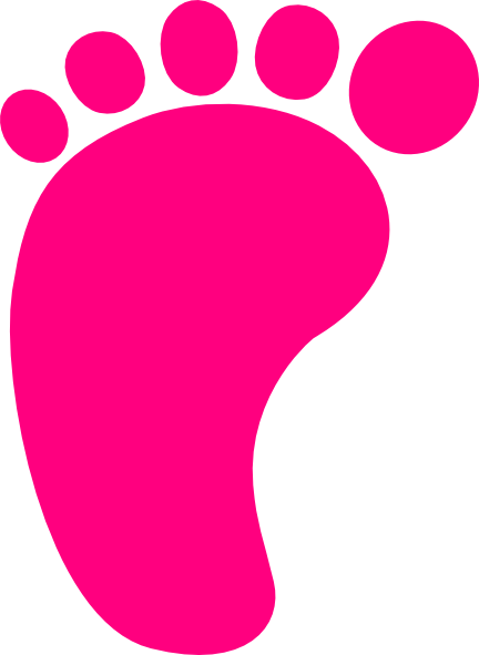 432x591 Pink Clipart Baby Foot