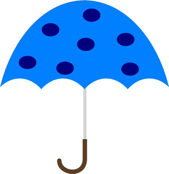 582x599 Polka Dot Umbrella Clip Art