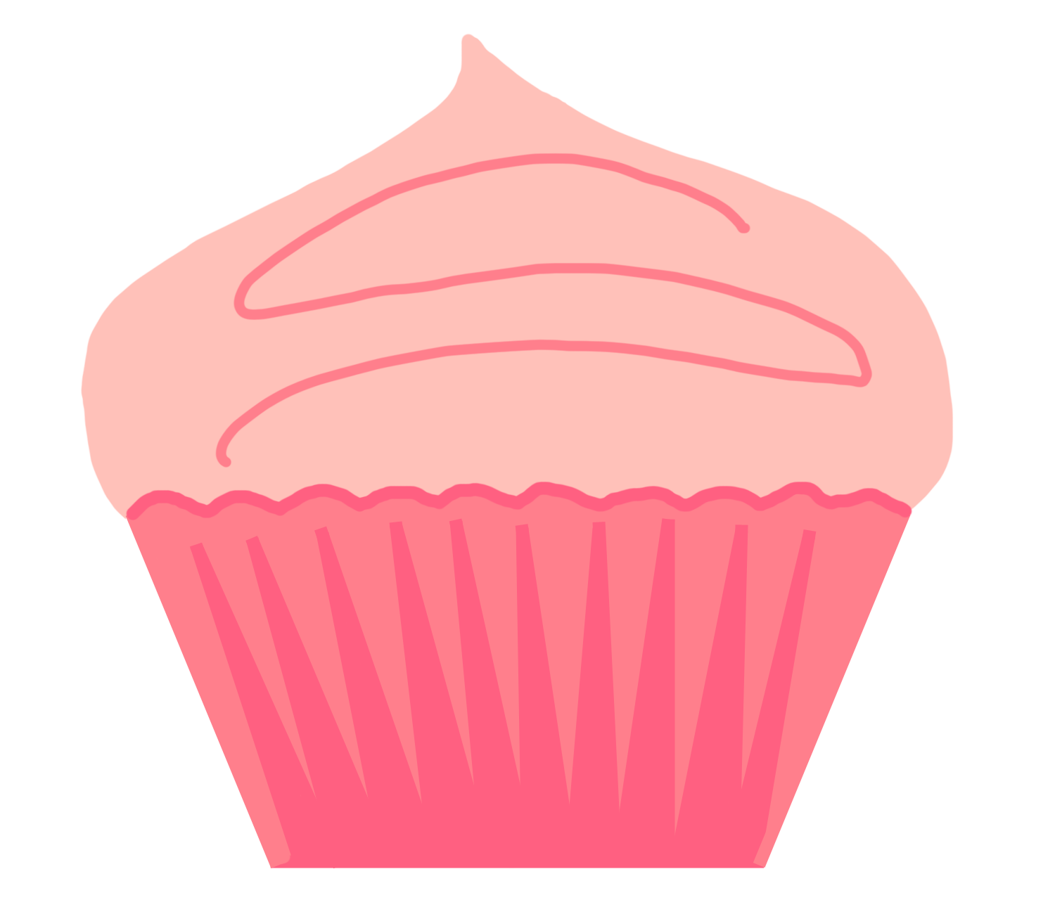 1500x1300 Polka Dot Bottom Cupcake Outline Clipart 3