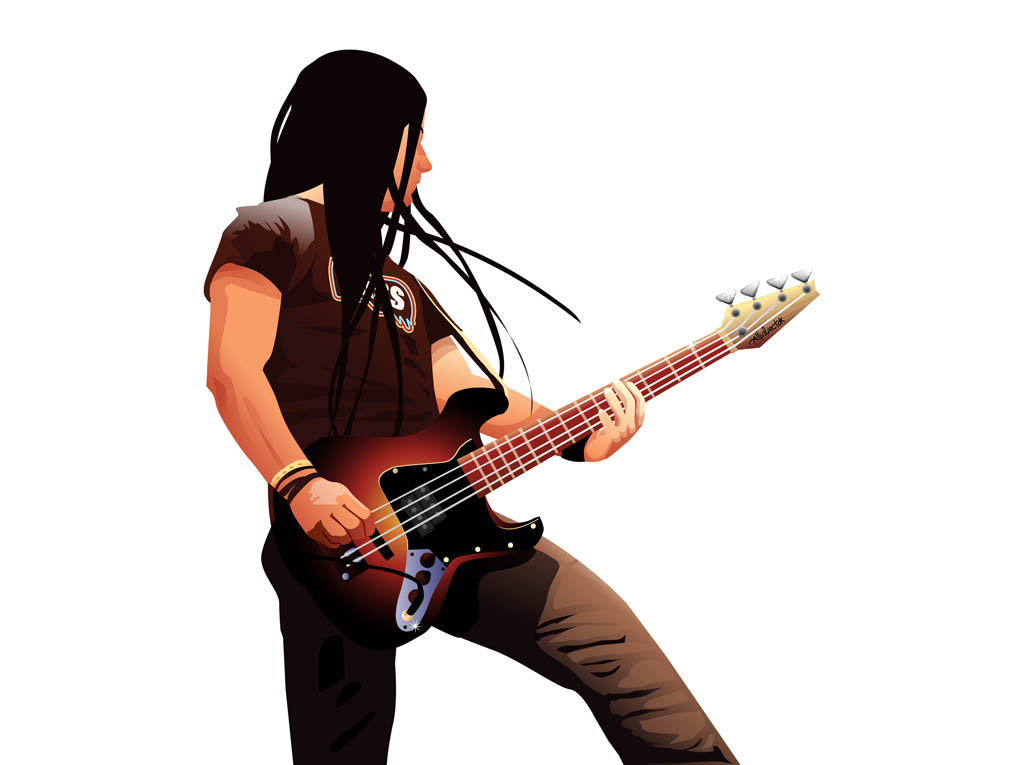 1024x765 Bassist Clipart