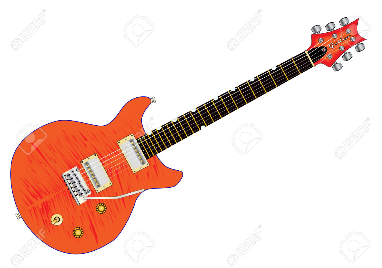 1300x911 Cutaway Guitar Clipart