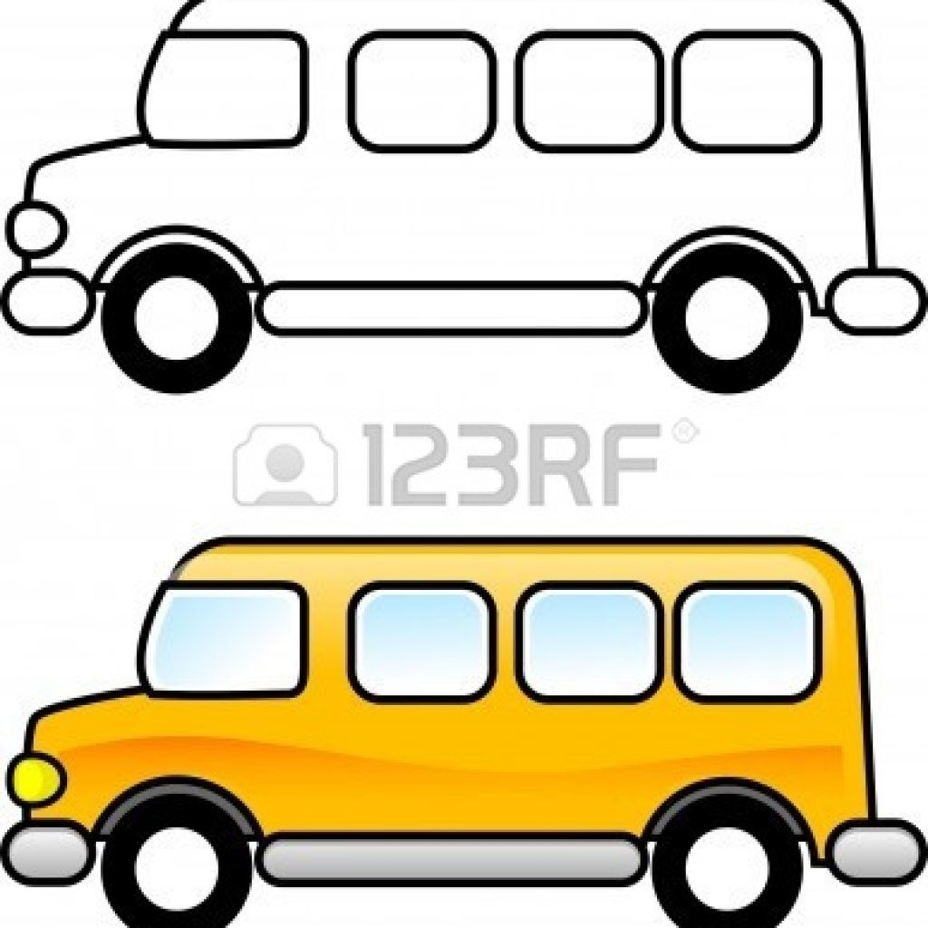 1024x1024 Double Decker Bus Line Art Free Clip Beauteous Black And White