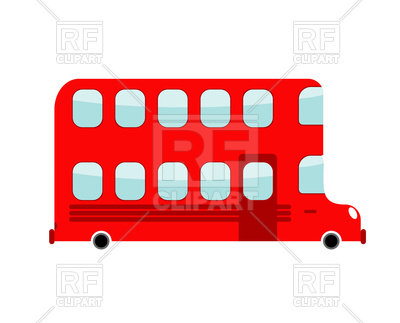 400x323 Double Decker Cartoon Bus Royalty Free Vector Clip Art Image