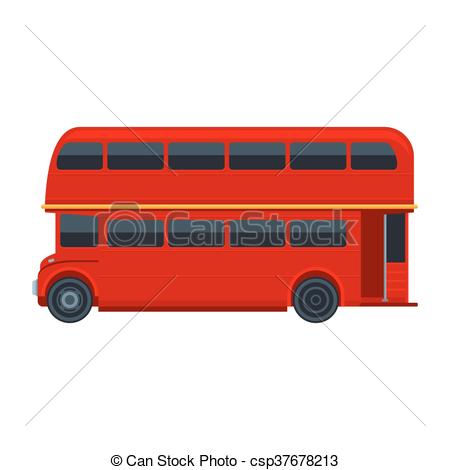 450x470 Red London Double Decker Bus Isolated On White Background