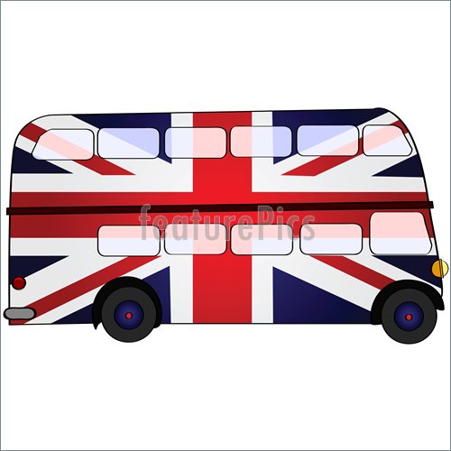 500x500 Uk Double Deck Bus Illustration