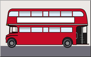 304x192 Clip Art Double Decker Bus Color I Abcteach