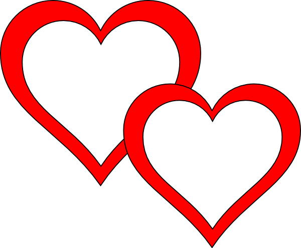 600x495 Double Heart Clipart Two Hearts Clipart Clipart Panda Free Clipart