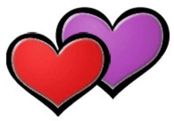 350x244 Lovely Double Heart Clip Art