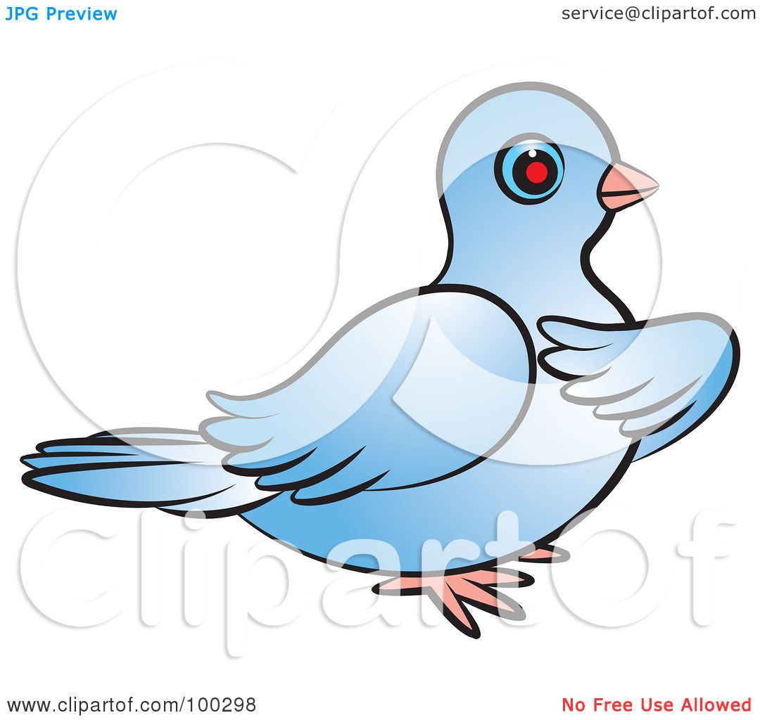 1080x1024 Royalty Free (Rf) Clipart Illustration Of Blue Dove Holding
