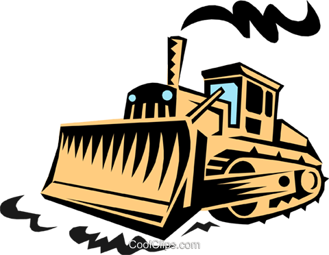 480x372 Heavy Equipmentulldozer Royalty Free Vector Clip Art