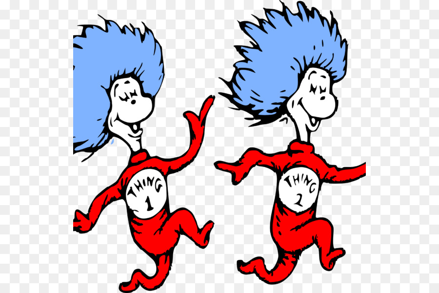 900x600 Thing One The Cat In The Hat Thing Two Sticker Clip Art