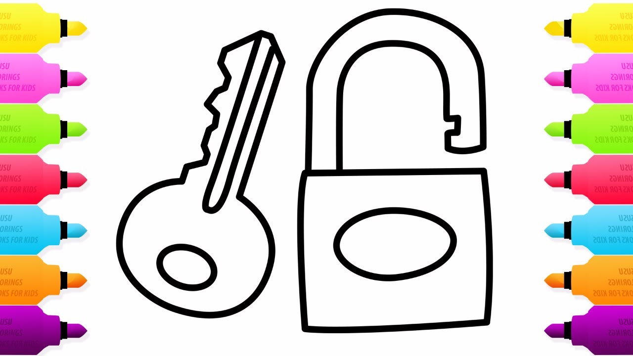 1280x720 Lock And Key Coloring Page Find Here