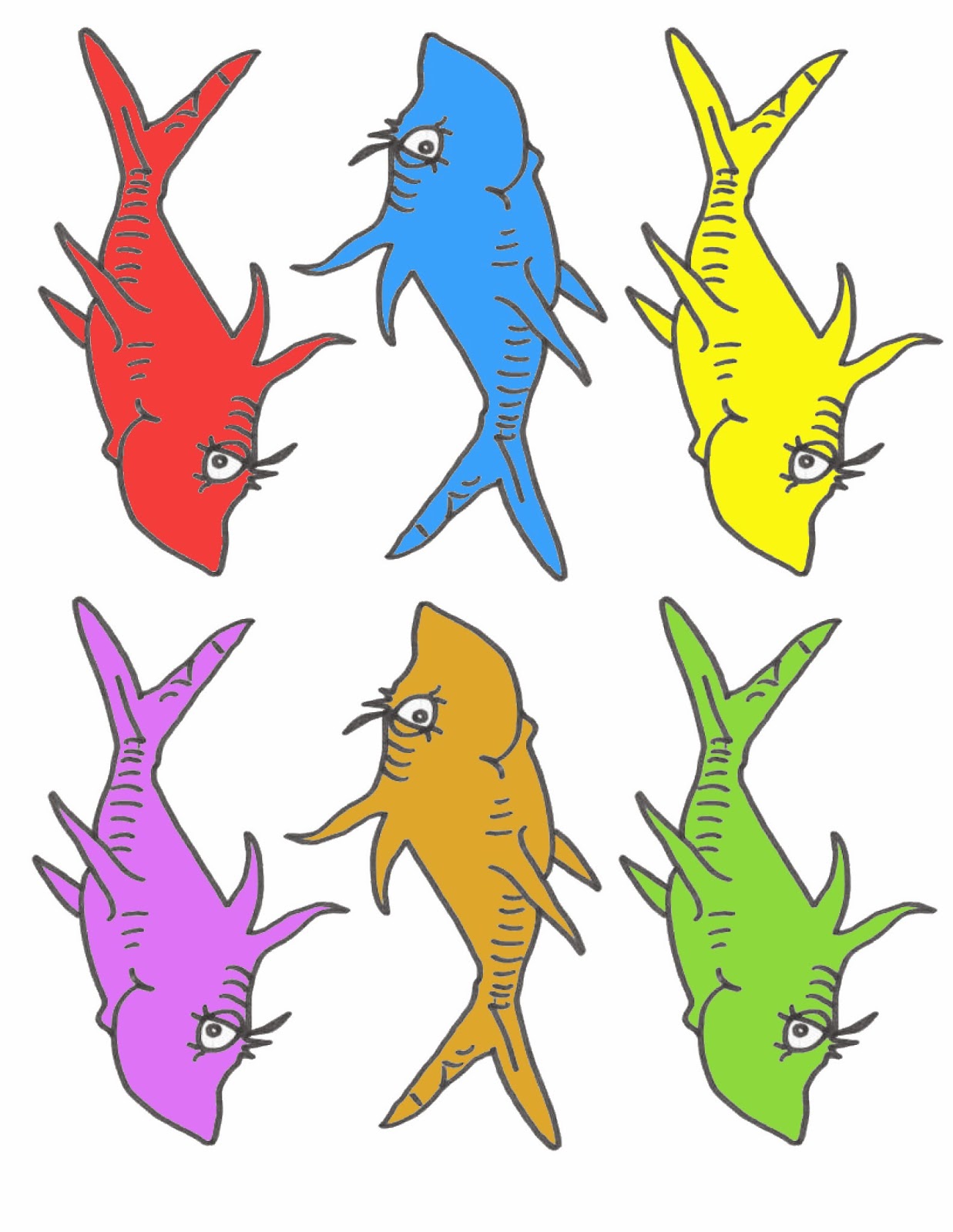 1237x1600 Dr Seuss Fish Clip Art Clipart