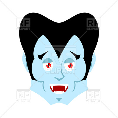 400x400 Dracula Happy Emoji. Vampire Merry Emotion. Royalty Free Vector