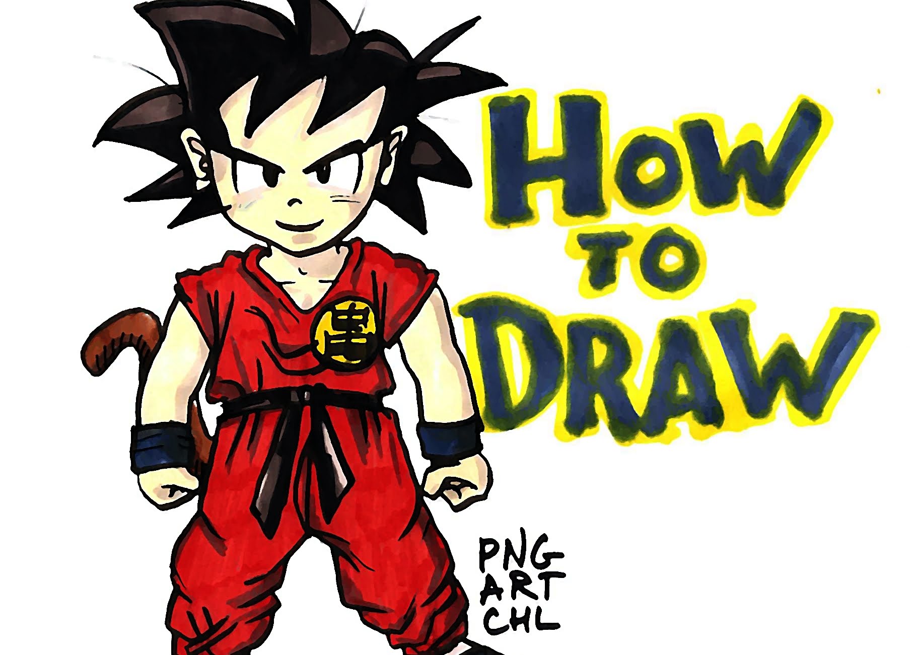 1819x1301 How To Draw Gohan From Dragon Ball Z