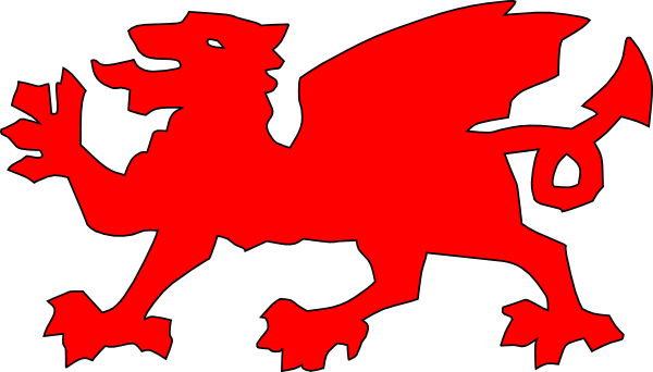 600x342 Welsh Dragon Red Clip Art