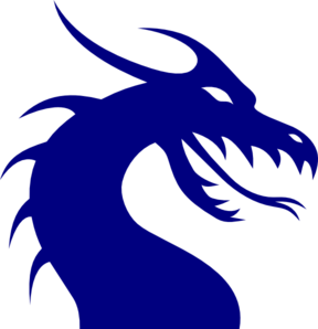 288x298 Dragon Head Blue Clip Art