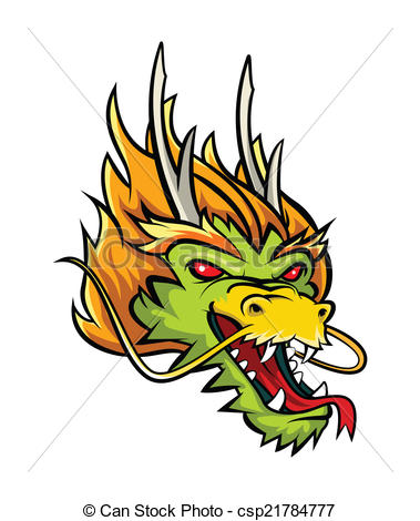 379x470 Dragon Head Vectors Illustration