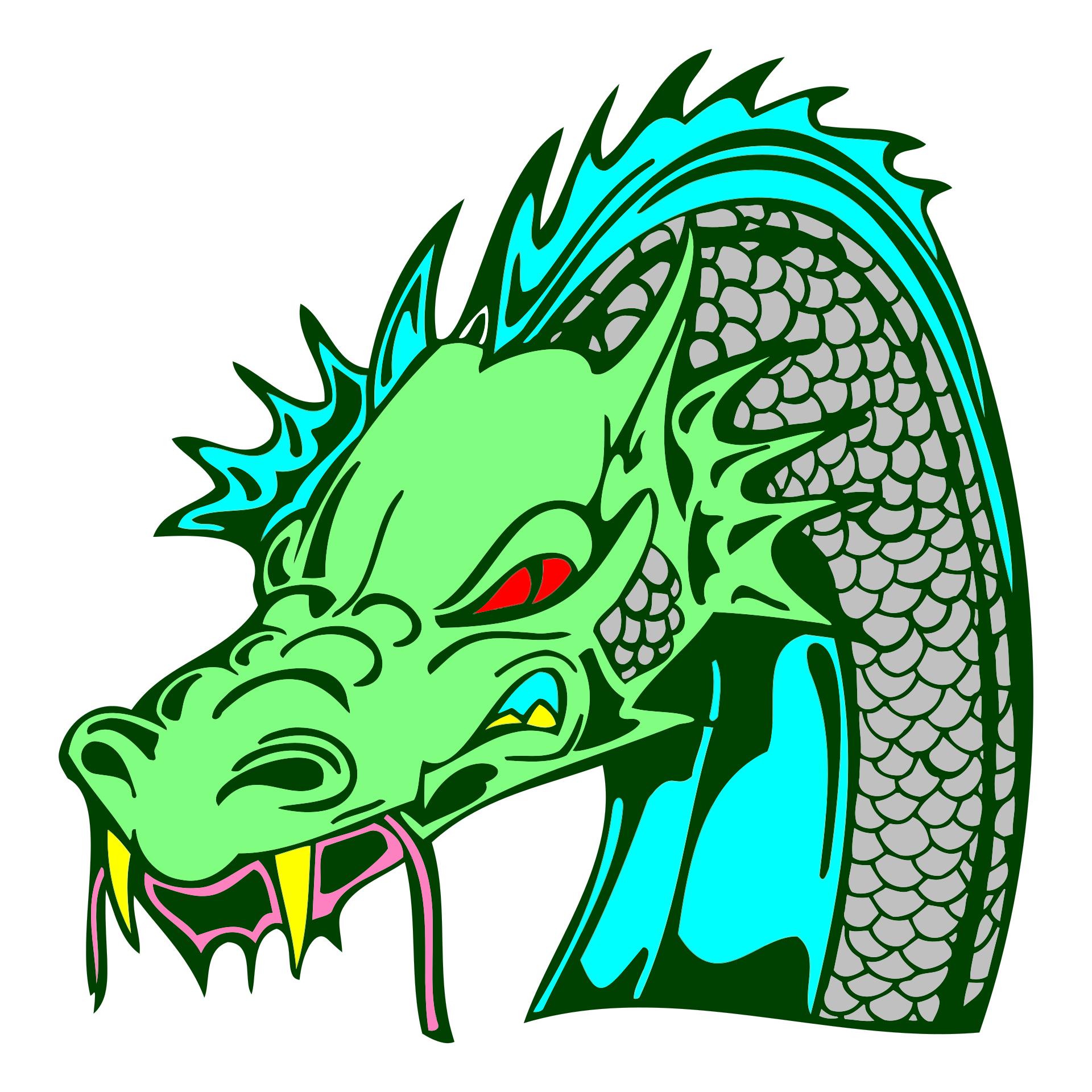 1920x1920 Angry Green Dragon Clipart