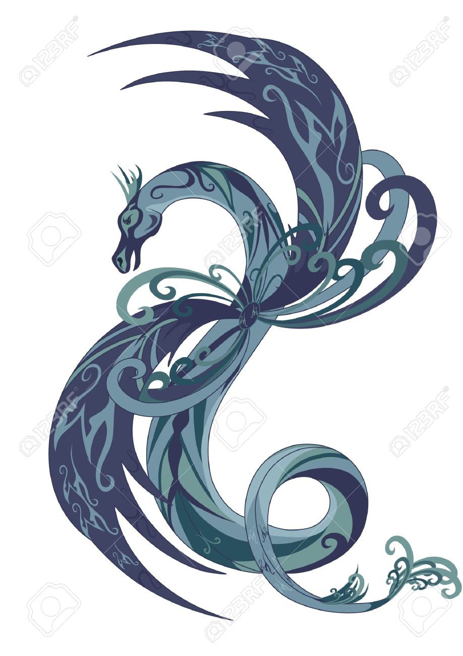 918x1300 Blue Dragon Clipart Water Dragon